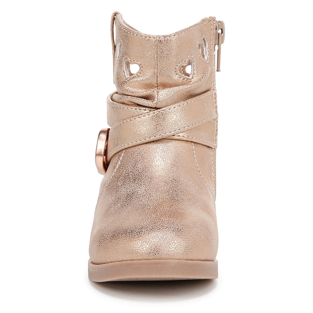 Blowfish Kids\' Sabine-T Western Boot Toddler - Rose Gold Faux Leather