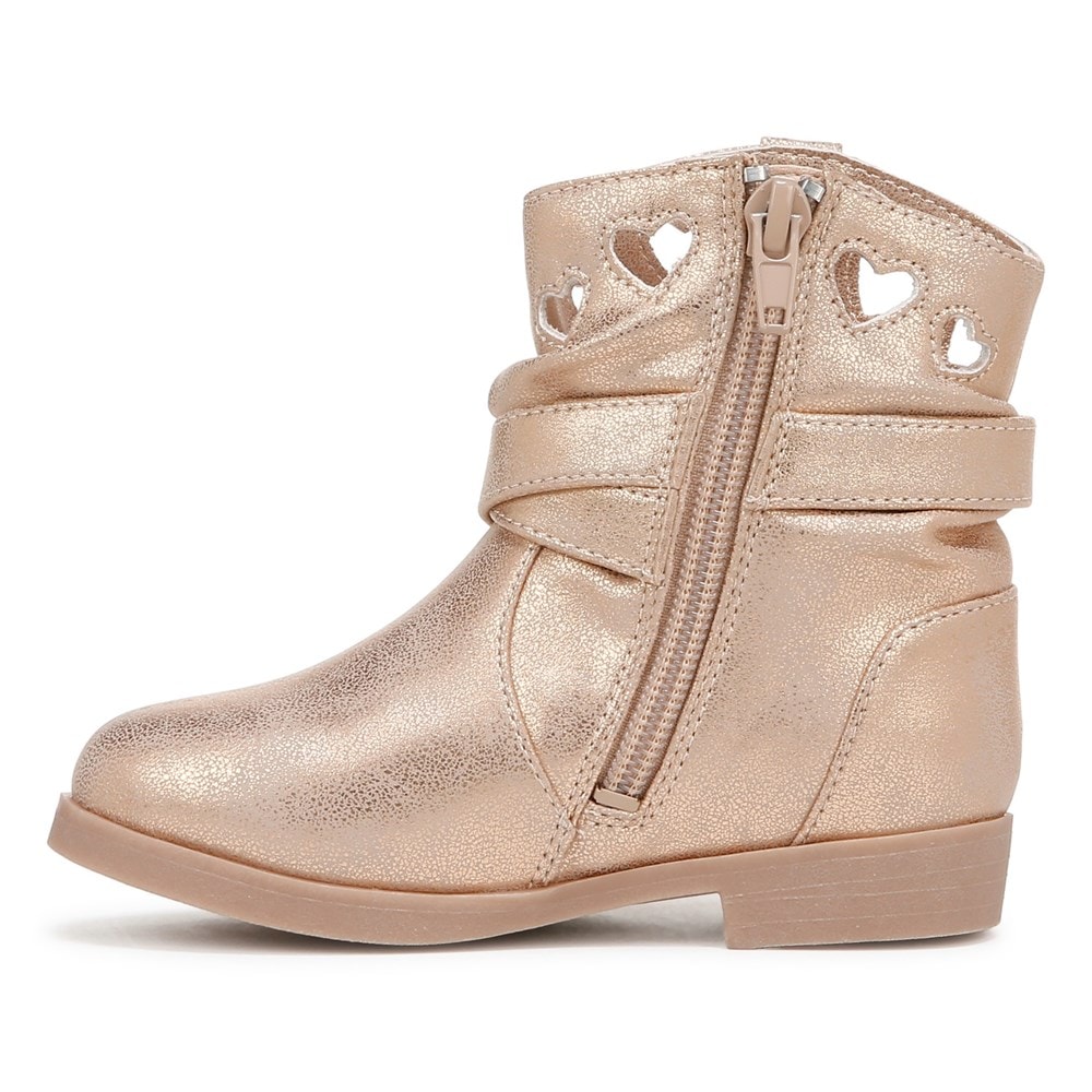 Blowfish Kids\' Sabine-T Western Boot Toddler - Rose Gold Faux Leather