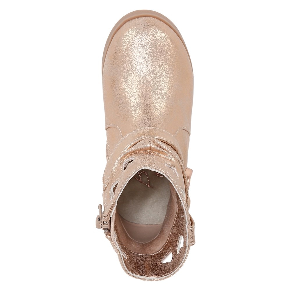 Blowfish Kids\' Sabine-T Western Boot Toddler - Rose Gold Faux Leather