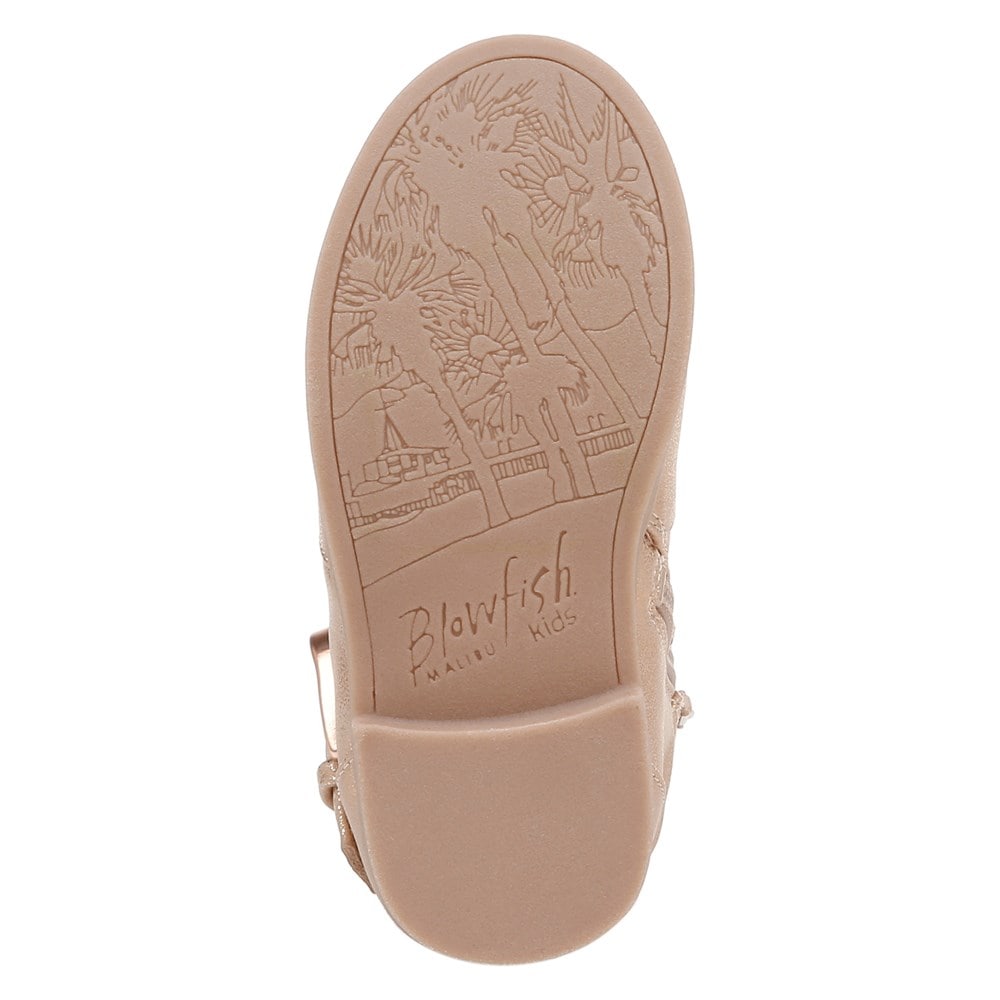 Blowfish Kids\' Sabine-T Western Boot Toddler - Rose Gold Faux Leather