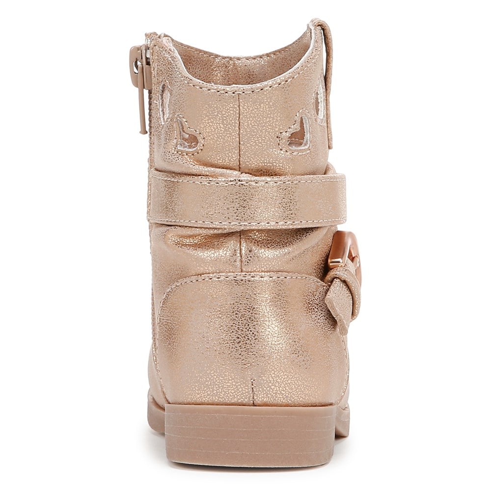 Blowfish Kids\' Sabine-T Western Boot Toddler - Rose Gold Faux Leather