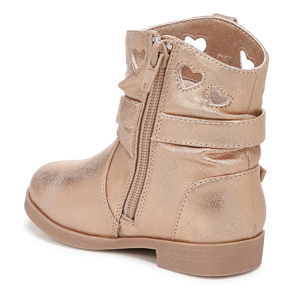 Blowfish Kids\' Sabine-T Western Boot Toddler - Rose Gold Faux Leather