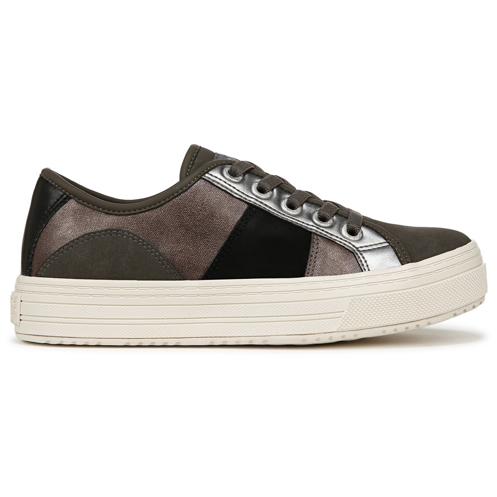 Blowfish Women\'s Super Smile Slip On Sneaker - Black Faux Leather/Faux Suede