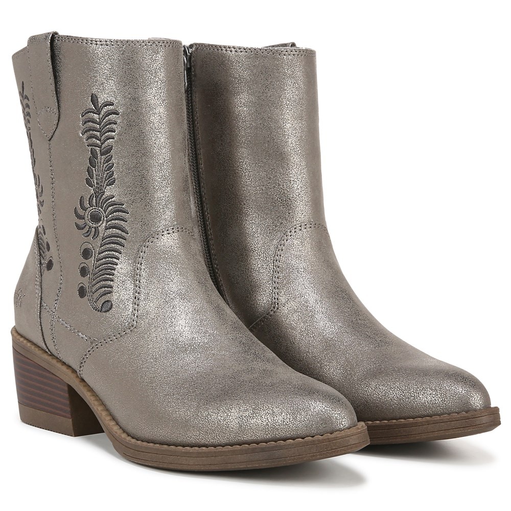 Blowfish Women's Rebel 2 Western Bootie - Pewter Metallic