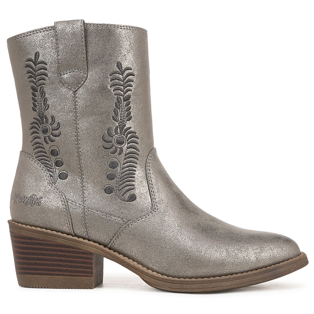 Blowfish Women\'s Rebel 2 Western Bootie - Pewter Metallic
