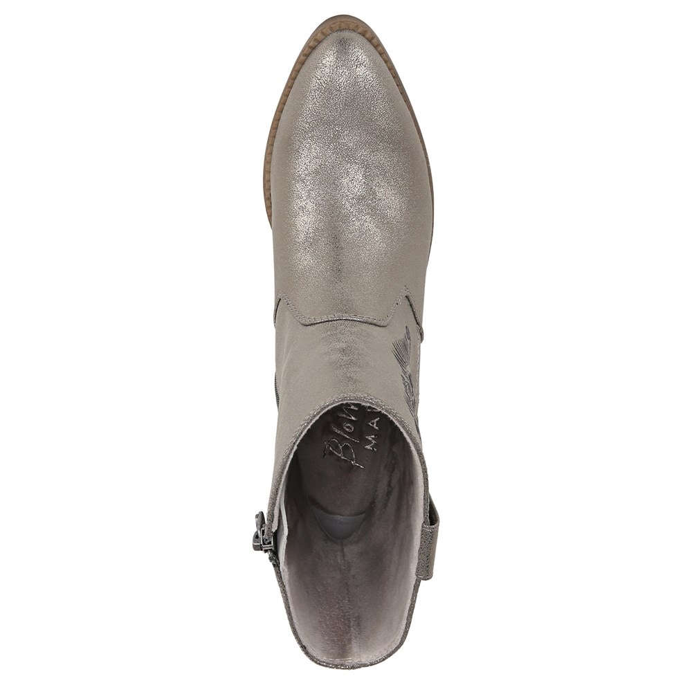 Blowfish Women\'s Rebel 2 Western Bootie - Pewter Metallic