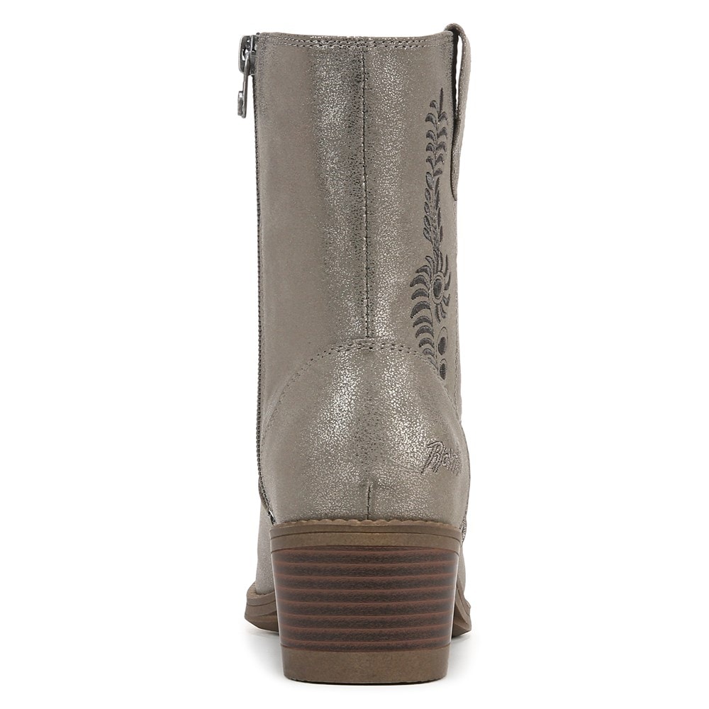 Blowfish Women\'s Rebel 2 Western Bootie - Pewter Metallic