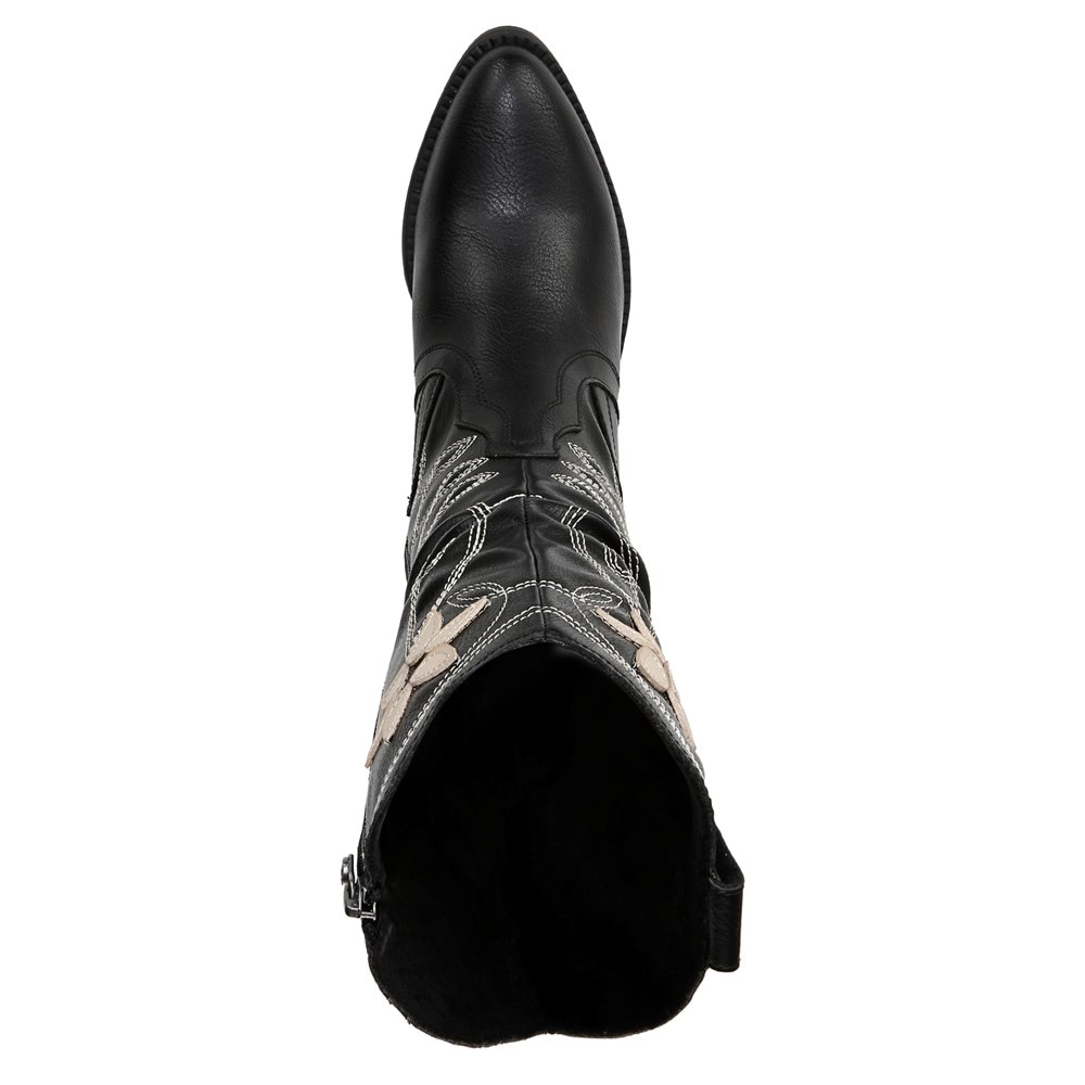Blowfish Women\'s Romie Western Boot - Black Faux Leather