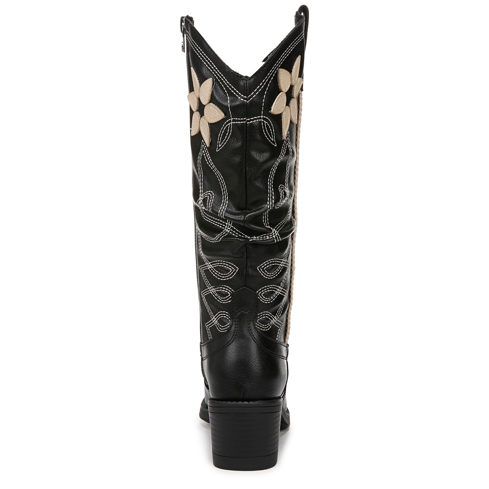 Blowfish Women\'s Romie Western Boot - Black Faux Leather
