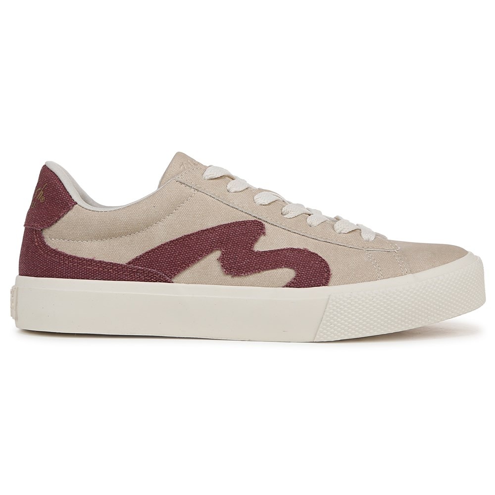Blowfish Women\'s Vice Lace Up Sneaker - Beige/Red Canvas