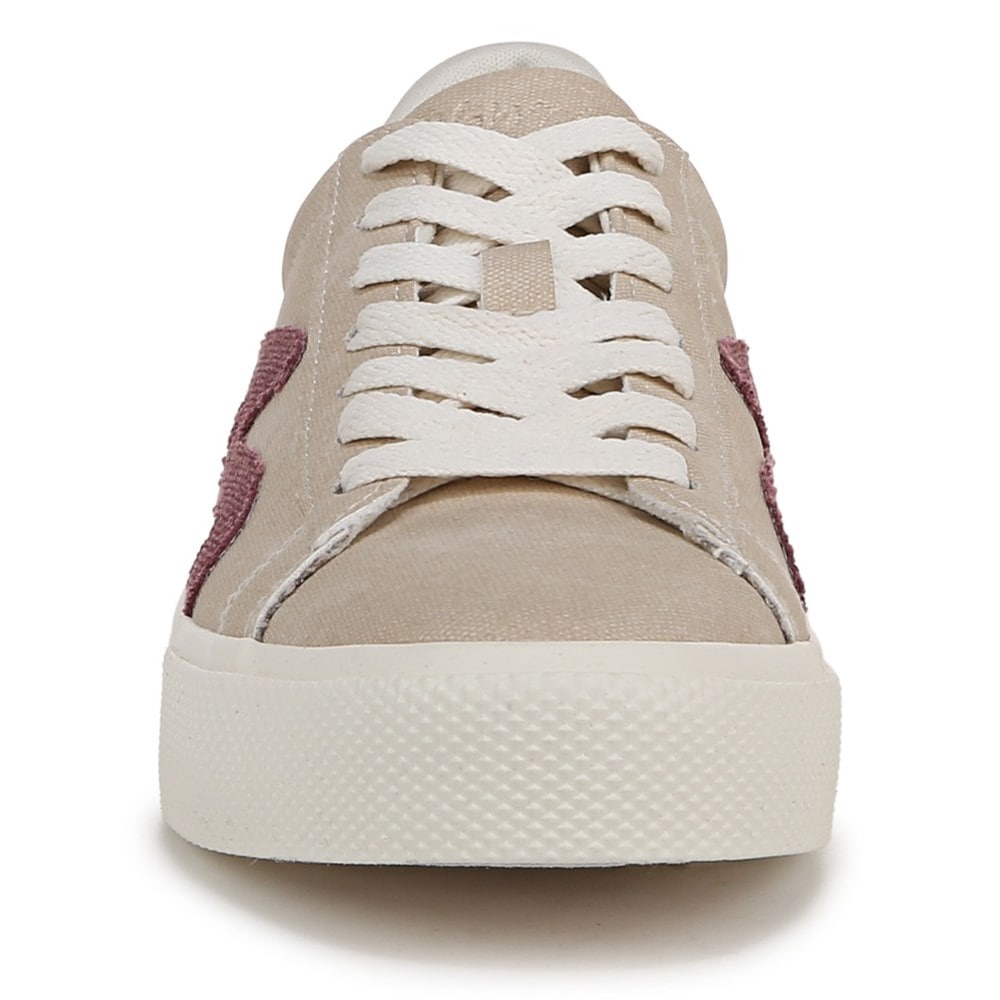 Blowfish Women\'s Vice Lace Up Sneaker - Beige/Red Canvas