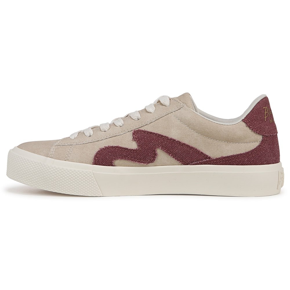 Blowfish Women\'s Vice Lace Up Sneaker - Beige/Red Canvas