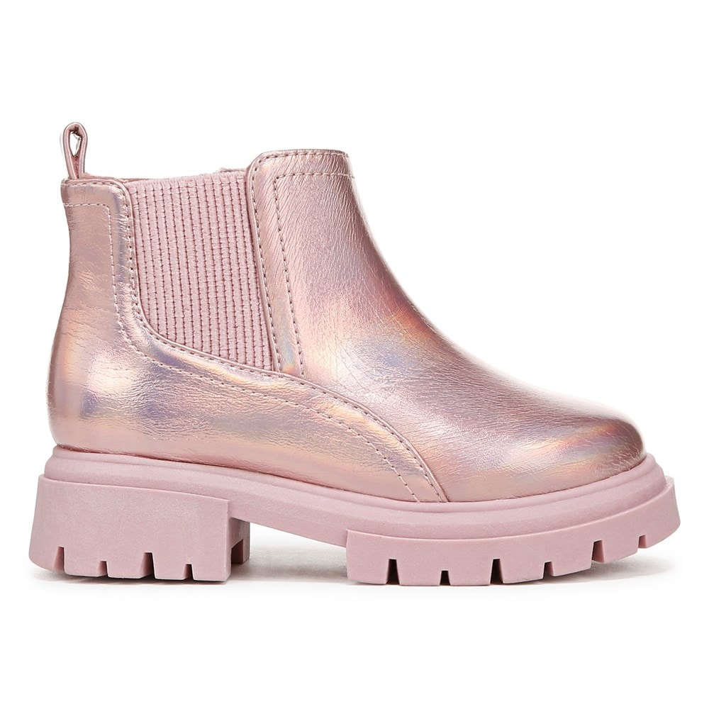 Blowfish Kids\' Carousel-B-T Chelsea Lug Sole Bootie Toddler - Ether Pink Faux Leather