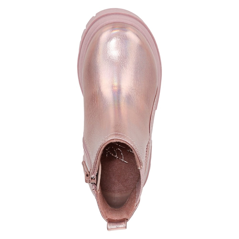 Blowfish Kids\' Carousel-B-T Chelsea Lug Sole Bootie Toddler - Ether Pink Faux Leather