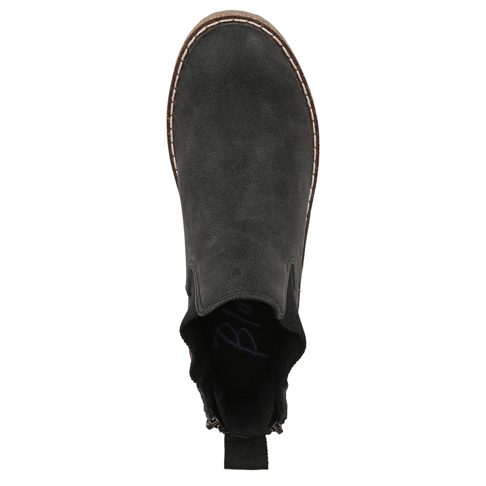 Blowfish Women\'s Chillin Chelsea Ankle Bootie - Black Faux Leather
