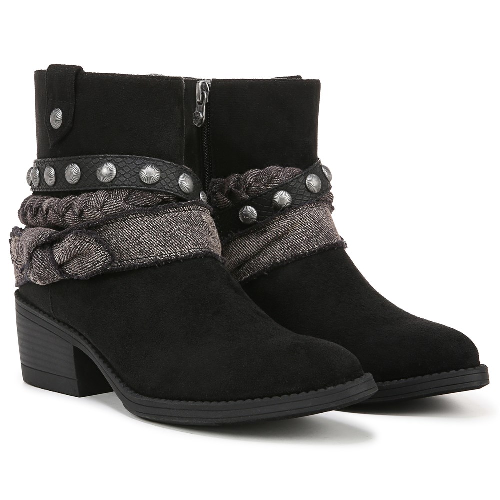 Blowfish Women's Rally Western Bootie - Black Microsuede