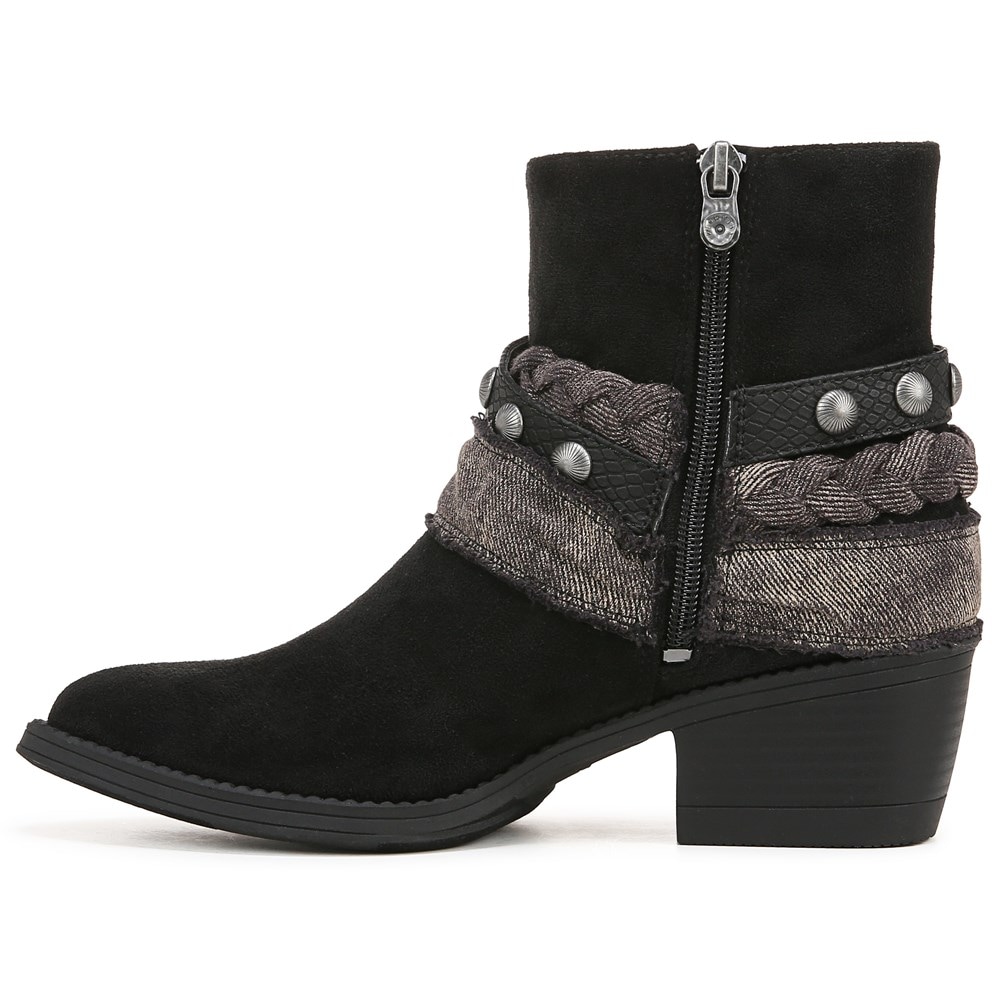 Blowfish Women\'s Rally Western Bootie - Black Microsuede