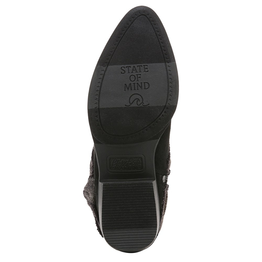 Blowfish Women\'s Rally Western Bootie - Black Microsuede