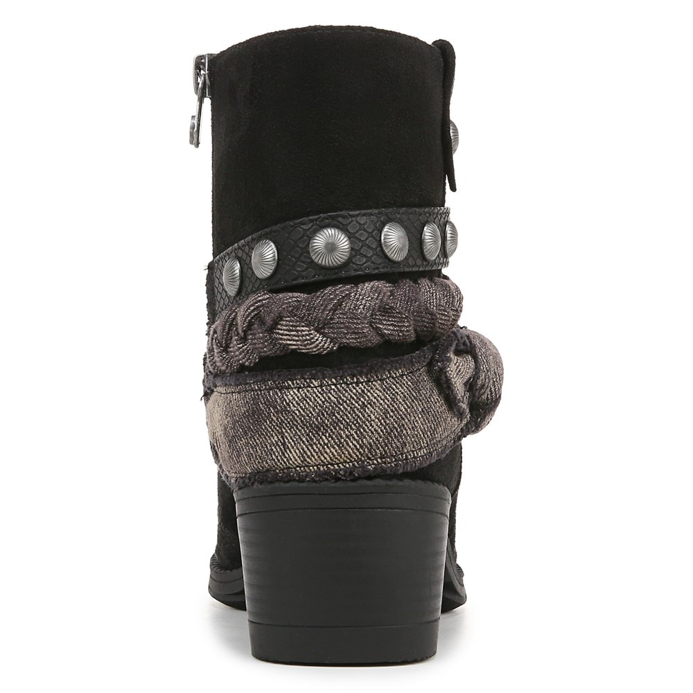 Blowfish Women\'s Rally Western Bootie - Black Microsuede