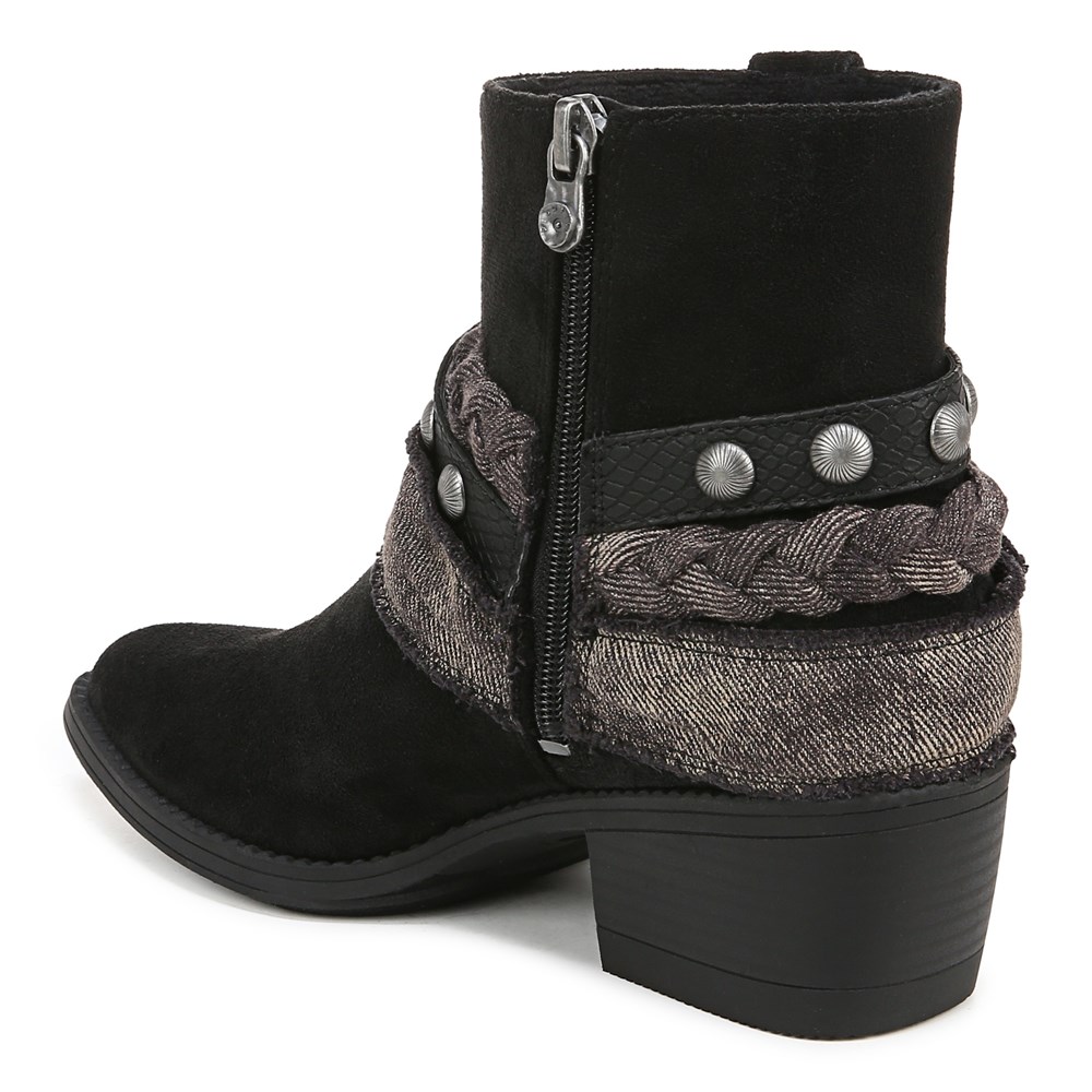 Blowfish Women\'s Rally Western Bootie - Black Microsuede