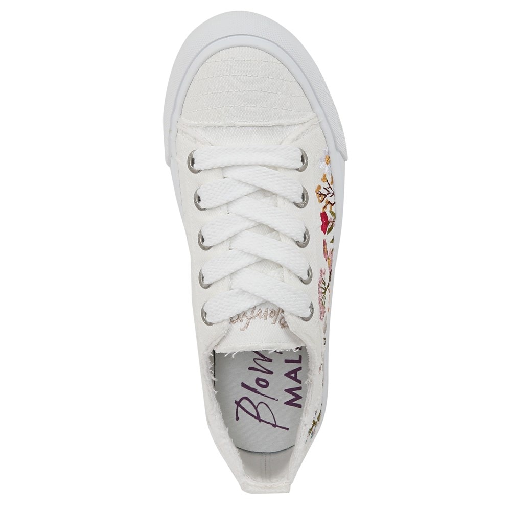 Blowfish Women\'s Sadie-Sun Platform Sneaker - White Embroidered Canvas