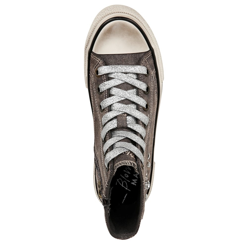 Blowfish Women\'s Kimber-Hi High Top Sneaker - Grey Acidwash Twill