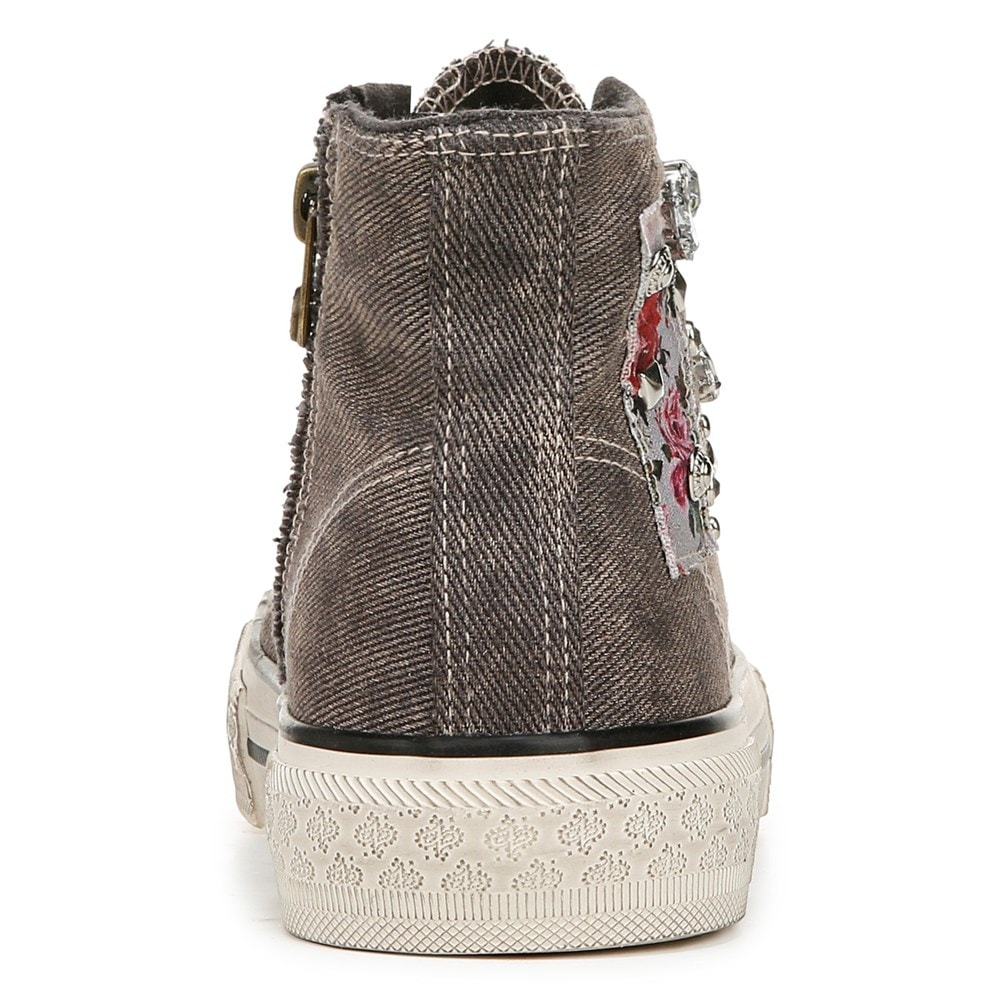 Blowfish Women\'s Kimber-Hi High Top Sneaker - Grey Acidwash Twill