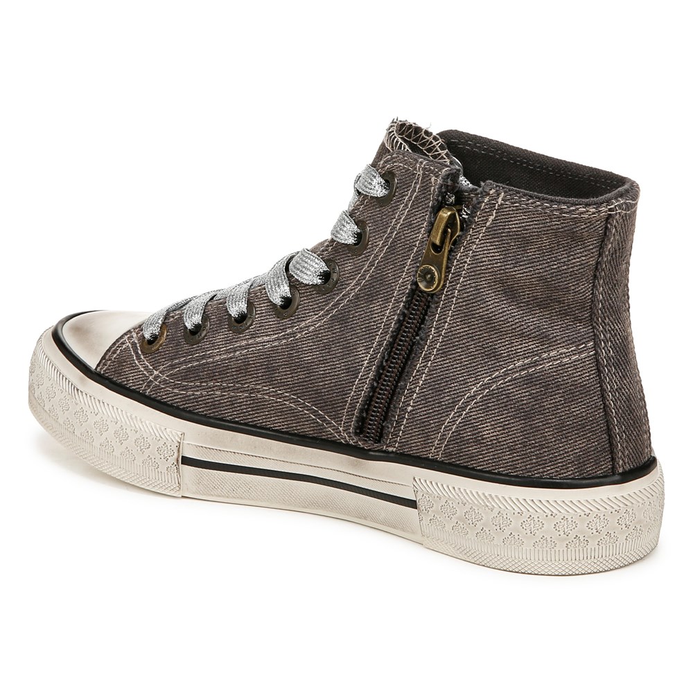 Blowfish Women\'s Kimber-Hi High Top Sneaker - Grey Acidwash Twill