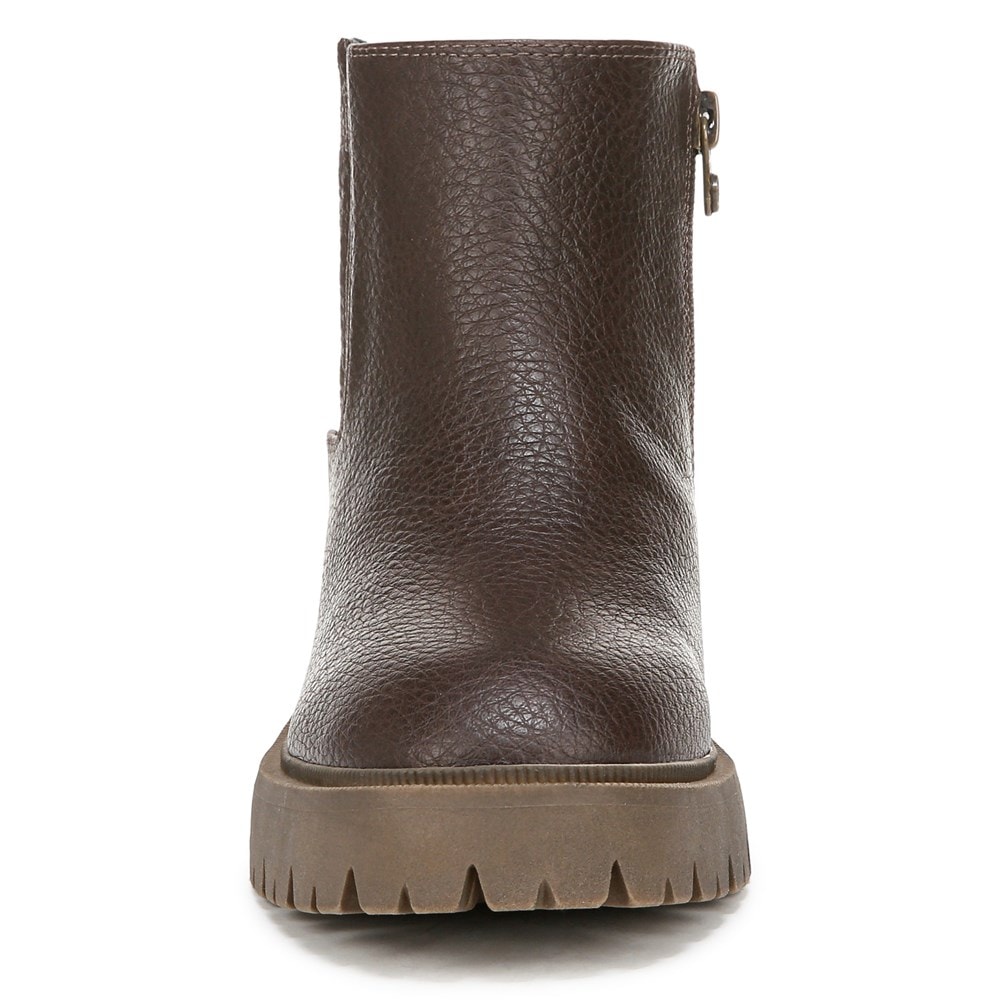Blowfish Women\'s Joy Lug Sole Chelsea Bootie - Dark Brown Faux Leather