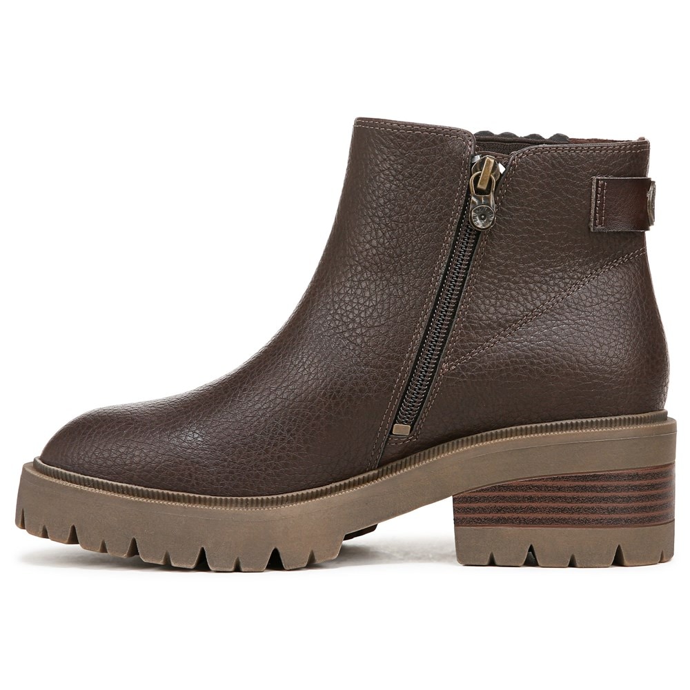 Blowfish Women\'s Joy Lug Sole Chelsea Bootie - Dark Brown Faux Leather