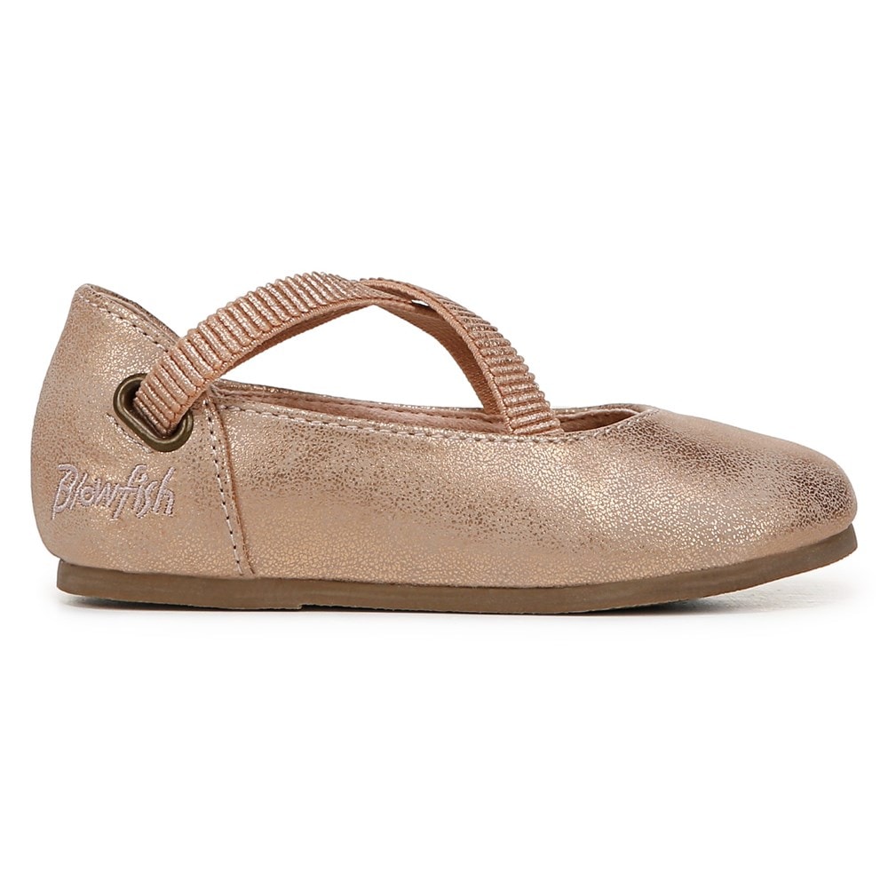 Blowfish Kids\' Pixi-T Ballet Flat Toddler/Little Kid - Rose Gold Faux Leather