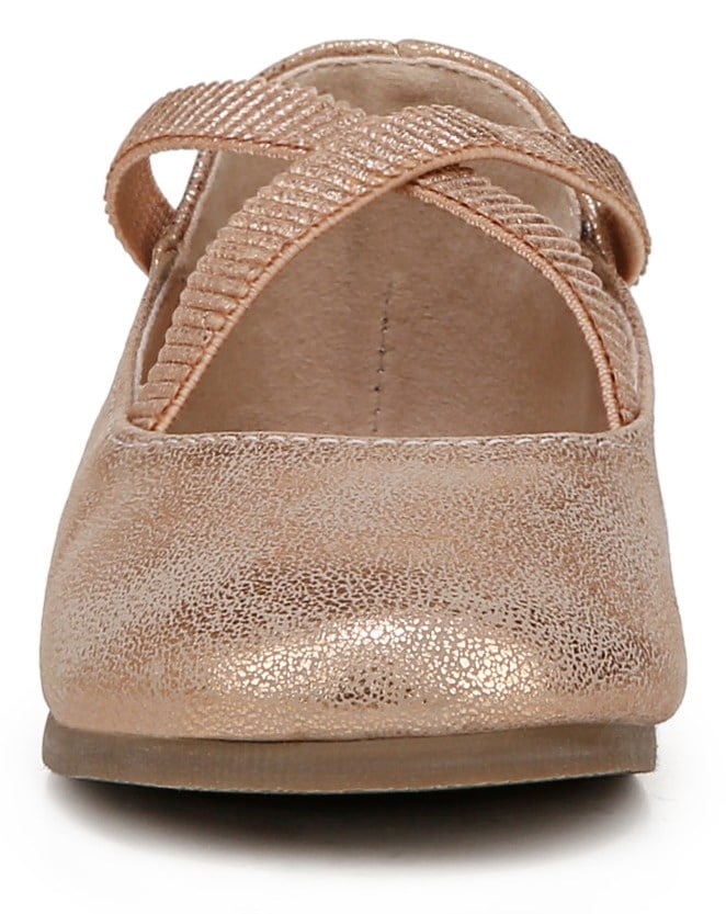 Blowfish Kids\' Pixi-T Ballet Flat Toddler/Little Kid - Rose Gold Faux Leather