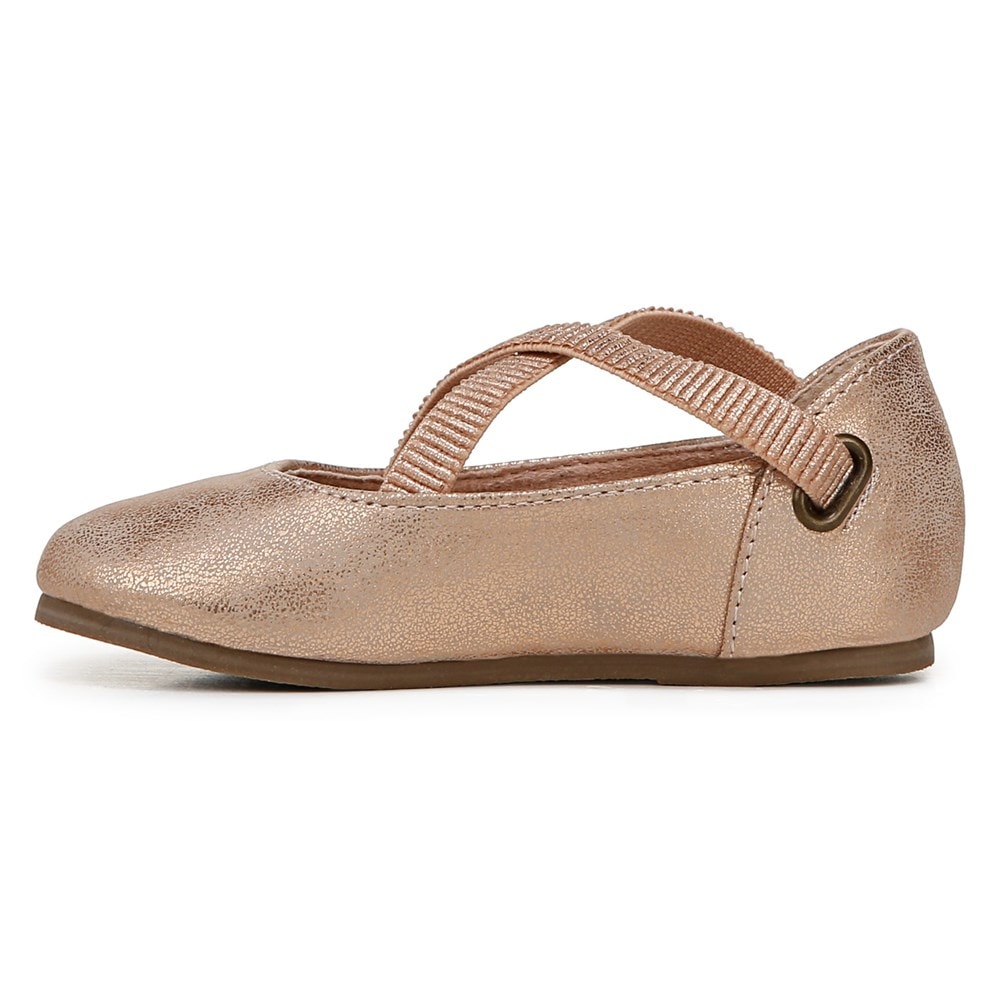 Blowfish Kids\' Pixi-T Ballet Flat Toddler/Little Kid - Rose Gold Faux Leather