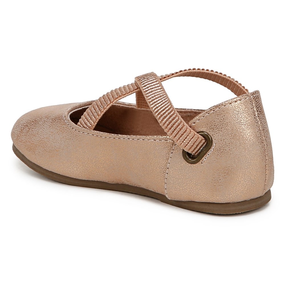Blowfish Kids\' Pixi-T Ballet Flat Toddler/Little Kid - Rose Gold Faux Leather