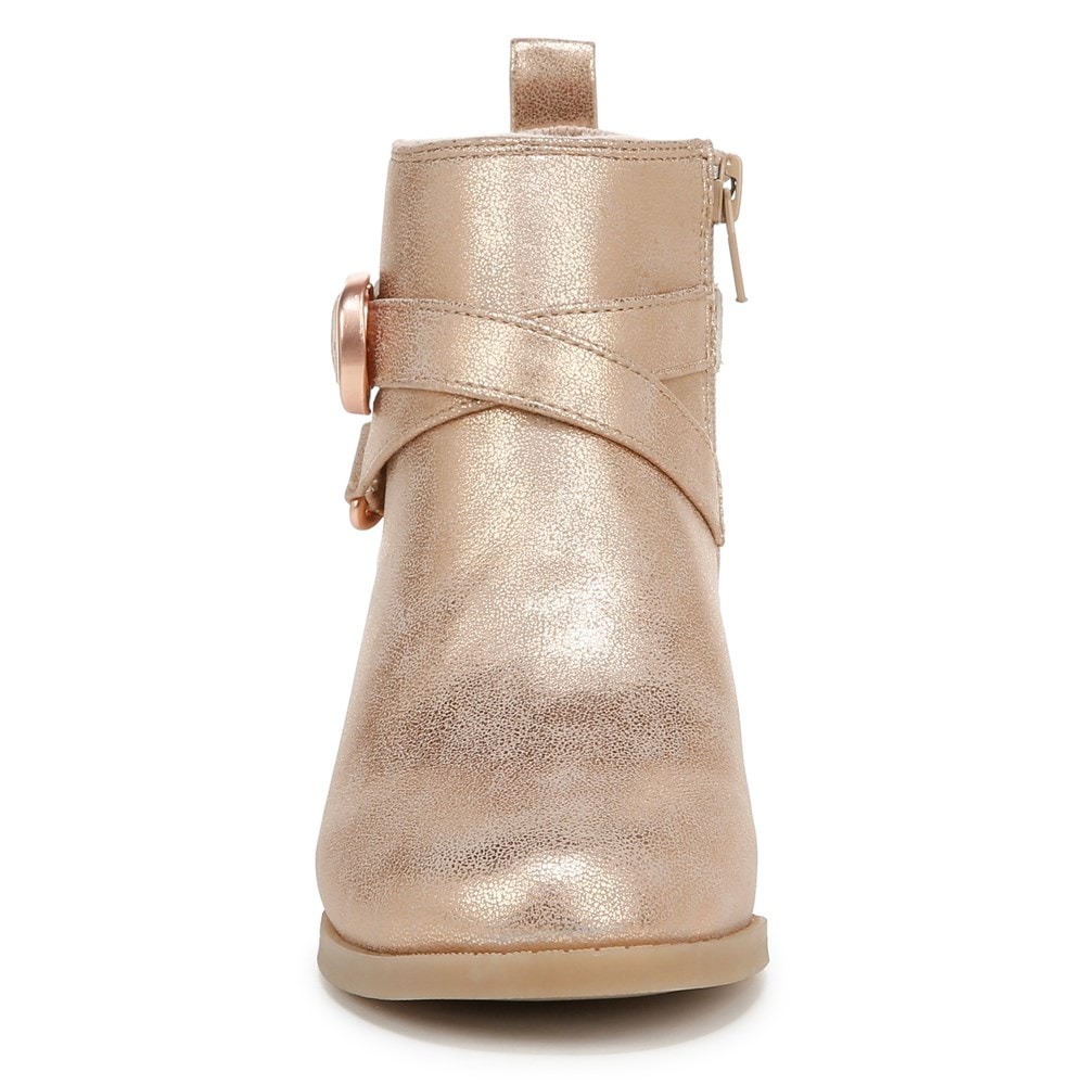 Blowfish Kids\' Posh-K Wedge Bootie Little/Big Kid - Rosegold Faux Leather/Knit