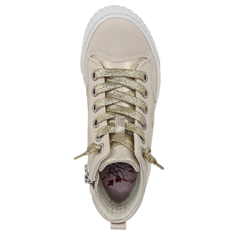 Blowfish Kids\' Wanderland Canvas High Top Sneaker Little/Big Kid - Cream/Gold