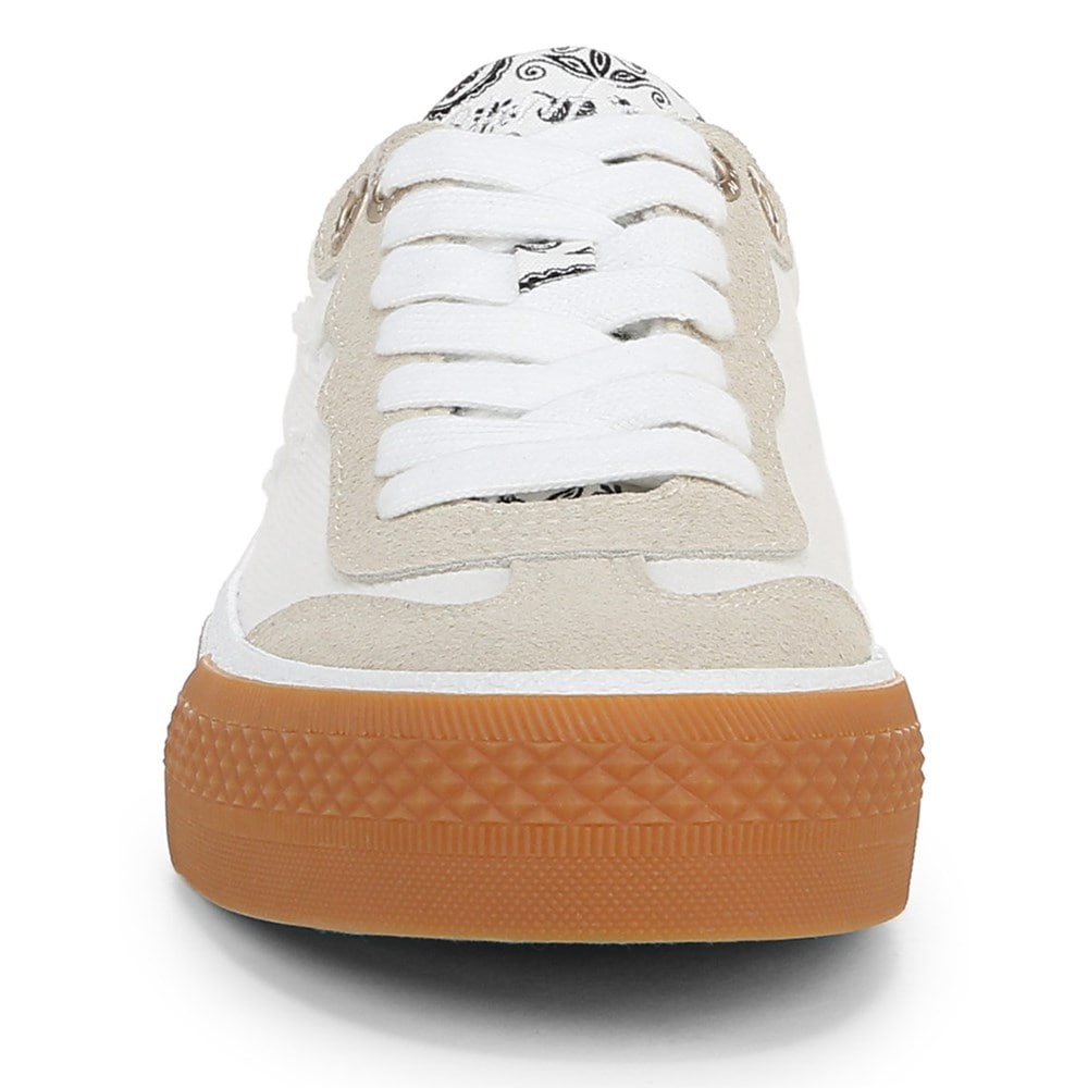 Blowfish Women\'s Wildcard Lace Up Sneaker - Off White Canvas/Faux Suede