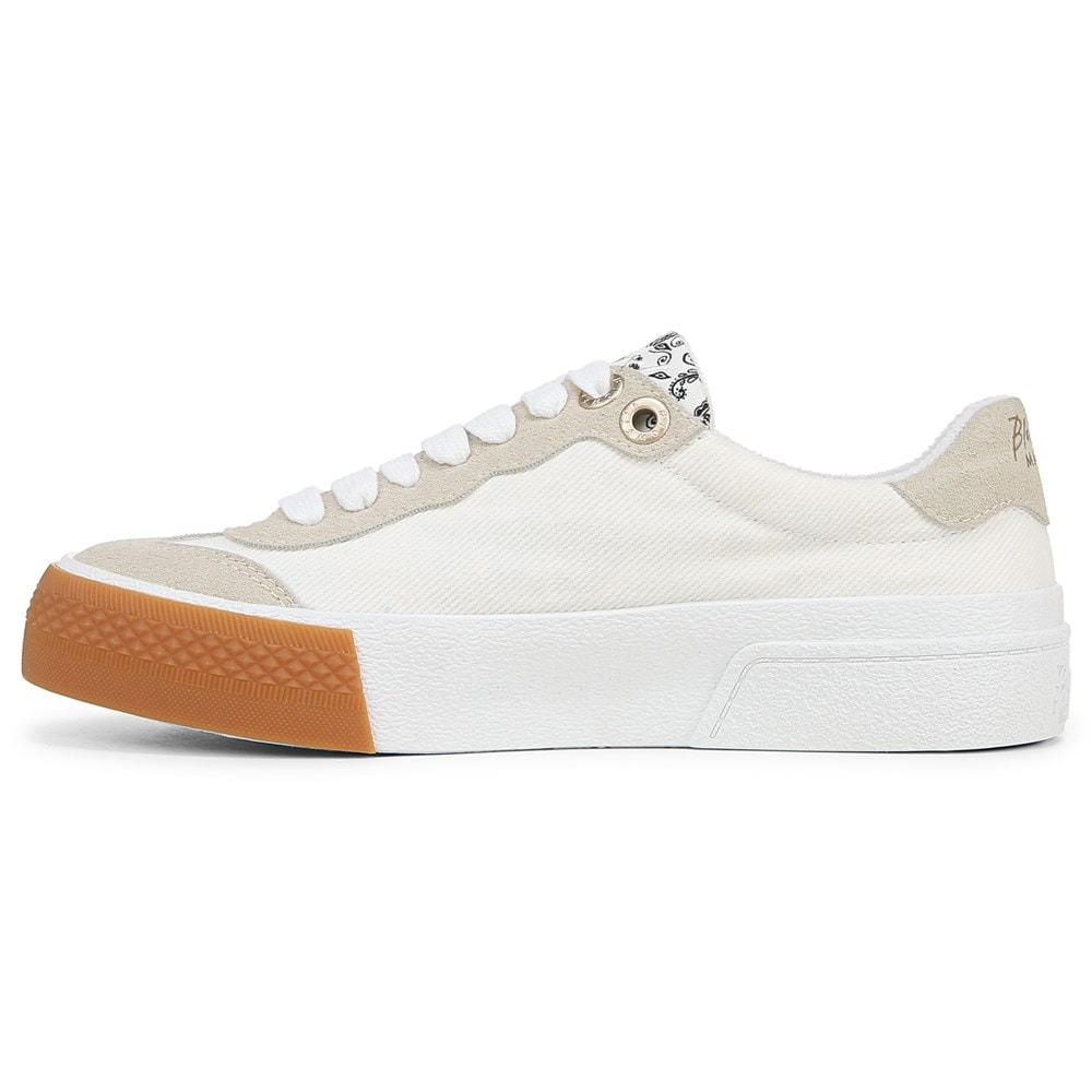Blowfish Women\'s Wildcard Lace Up Sneaker - Off White Canvas/Faux Suede