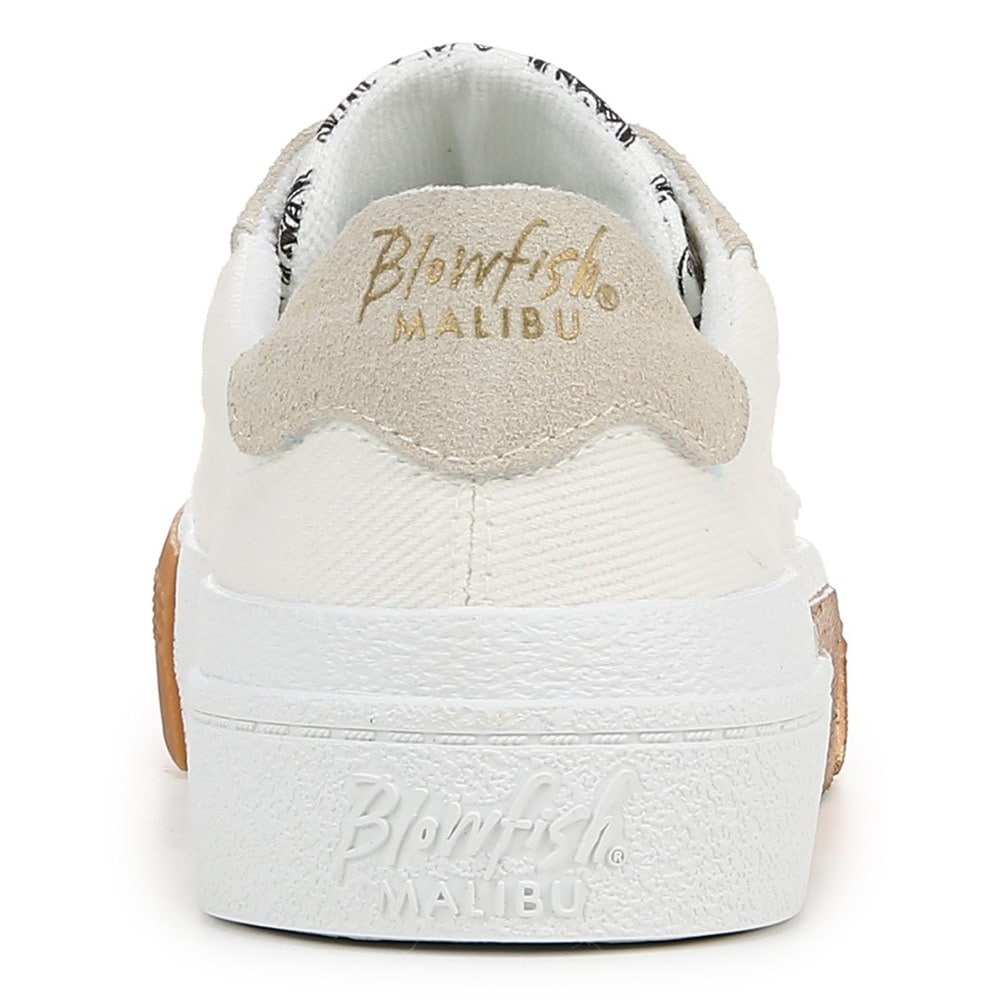 Blowfish Women\'s Wildcard Lace Up Sneaker - Off White Canvas/Faux Suede