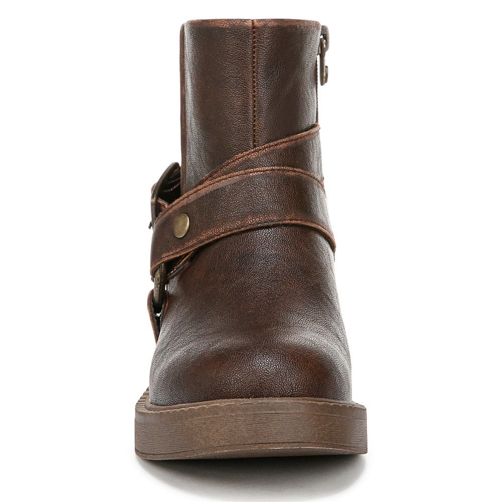 Blowfish Women\'s Vella Bootie - Brown Distressed Faux Leather