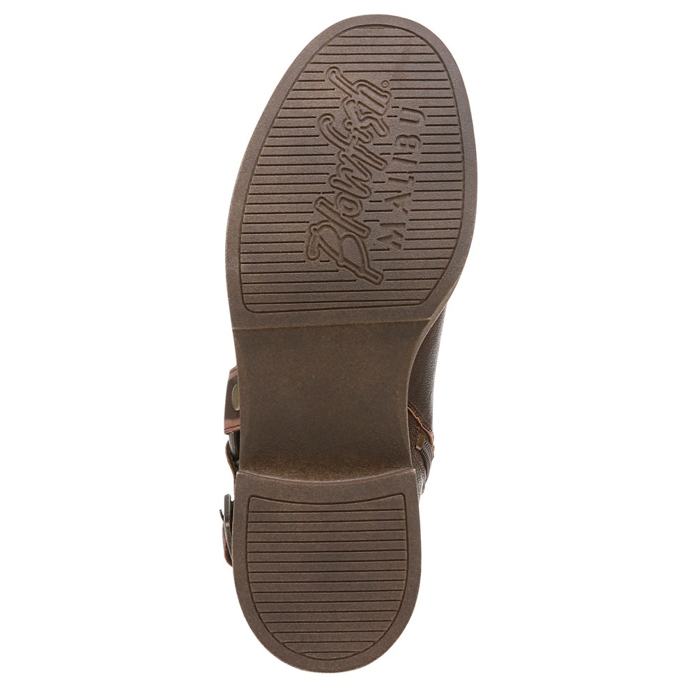Blowfish Women\'s Vella Bootie - Brown Distressed Faux Leather