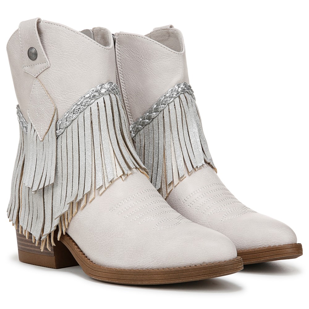 Blowfish Women's Remy Western Bootie - Off White Faux Leather