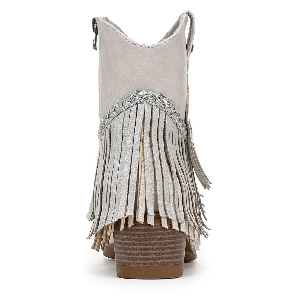 Blowfish Women\'s Remy Western Bootie - Off White Faux Leather