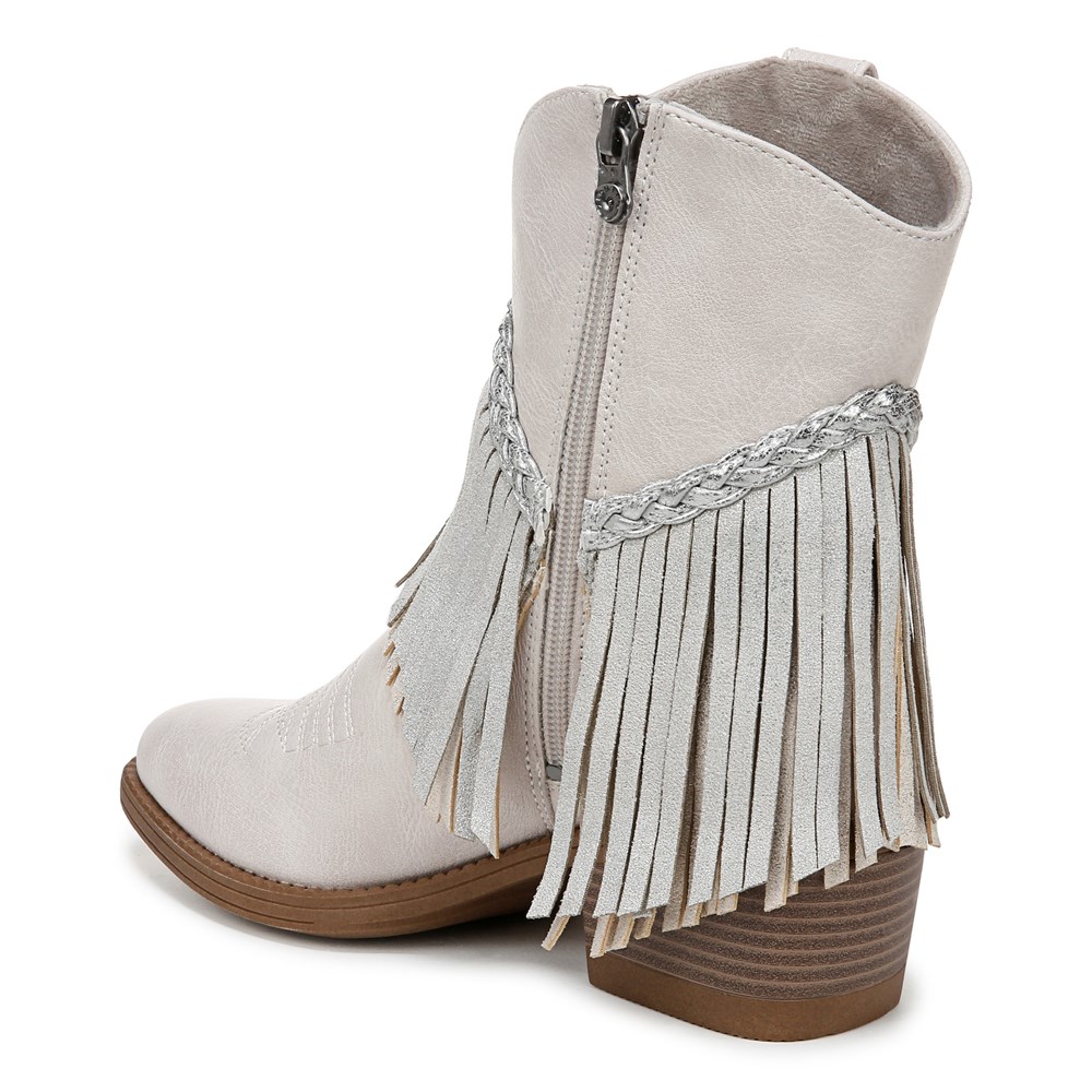 Blowfish Women\'s Remy Western Bootie - Off White Faux Leather