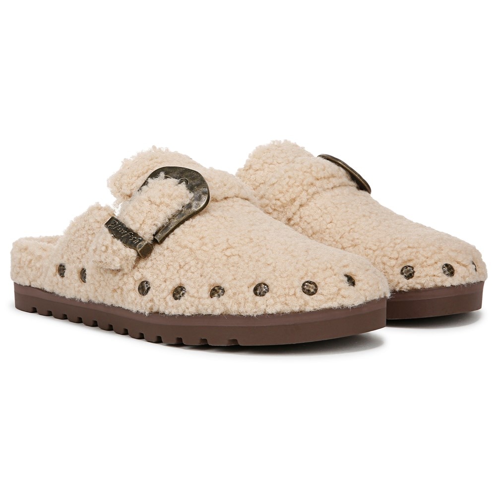 Blowfish Women's Skylar Slip On Mule - Natural Beige Cozy