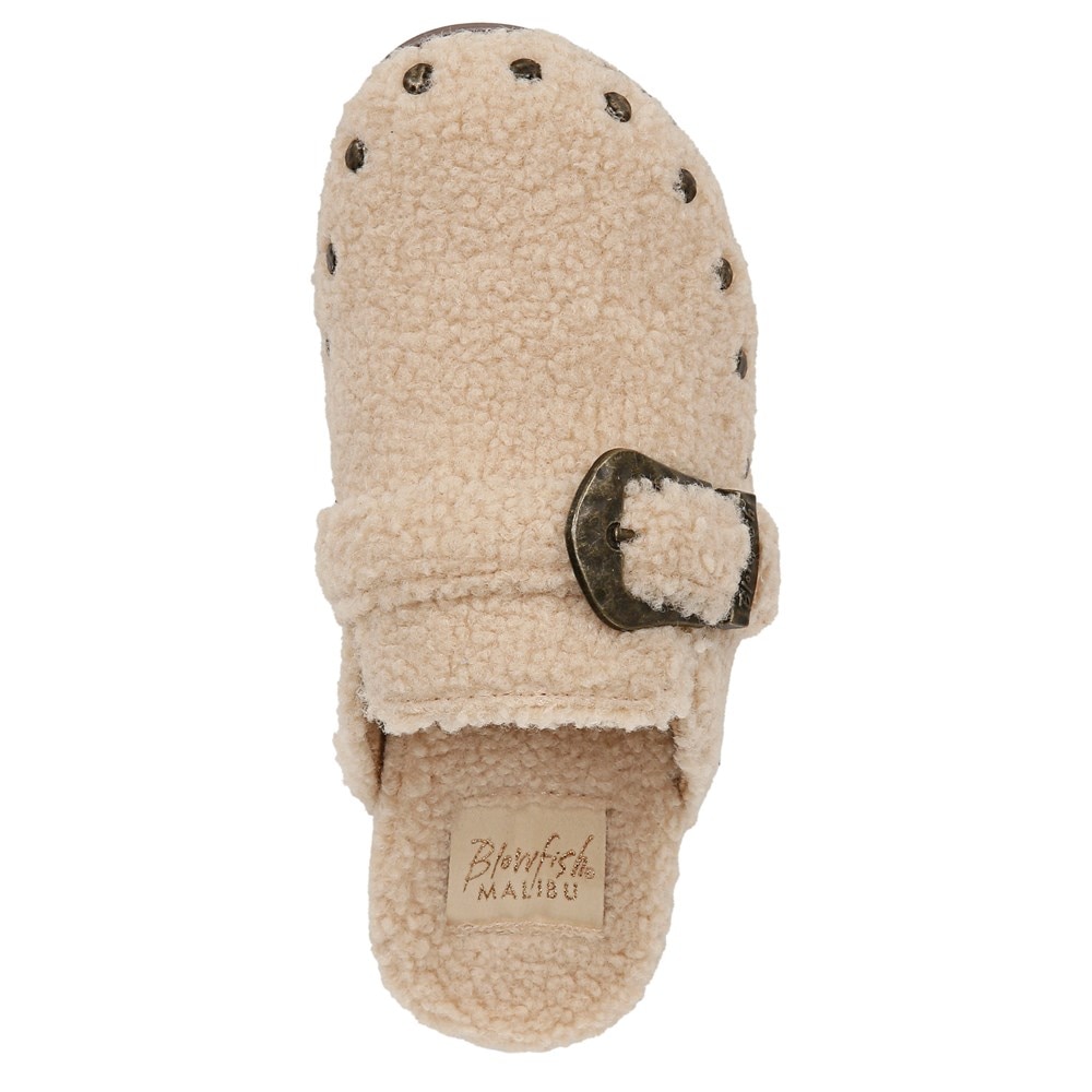 Blowfish Women\'s Skylar Slip On Mule - Natural Beige Cozy