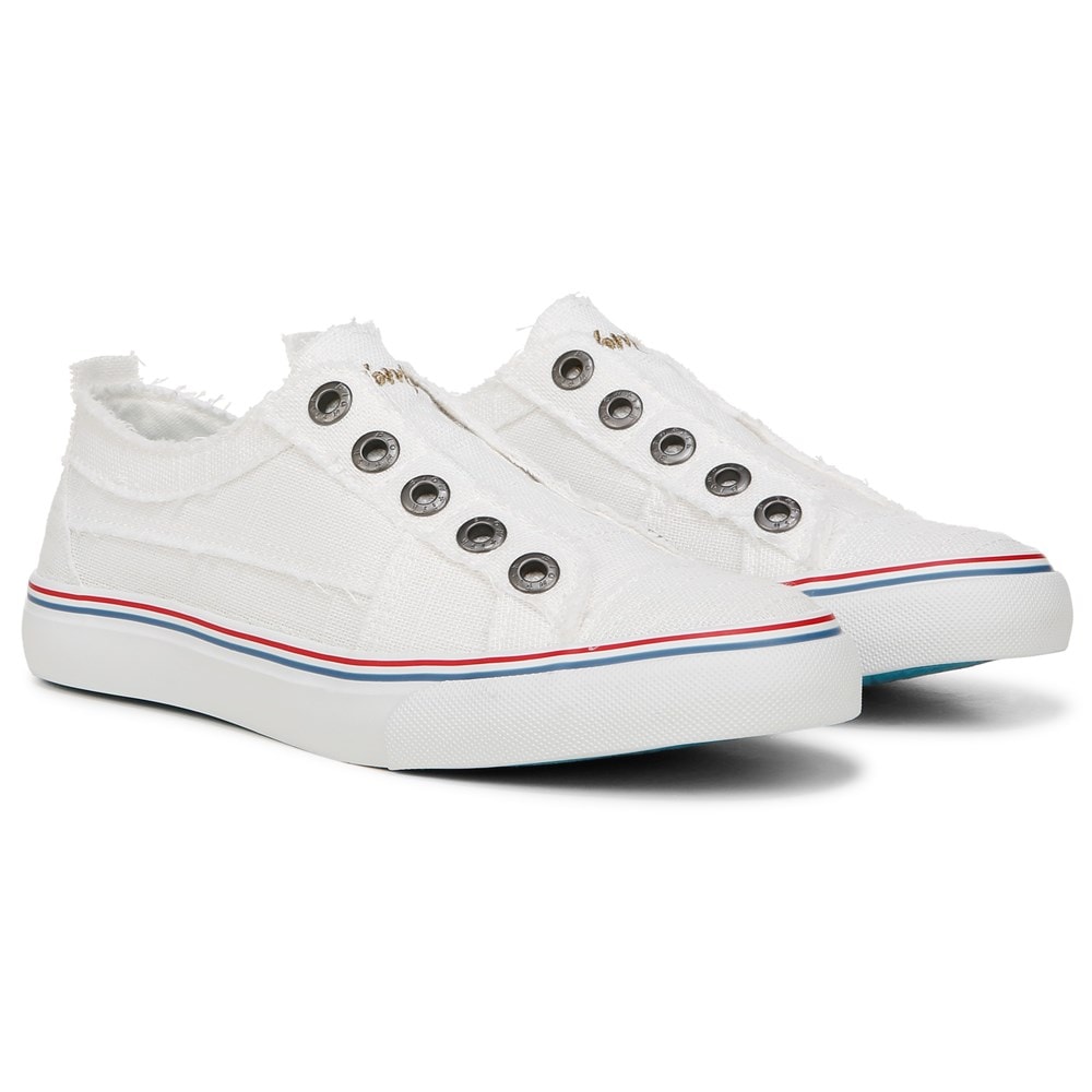 Blowfish Women's Play Slip On Sneaker - White Linen