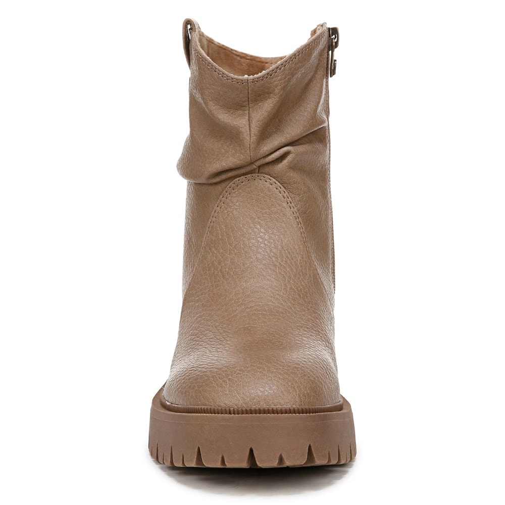 Blowfish Women\'s Juniper Bootie - Cream Coffee Faux Leather