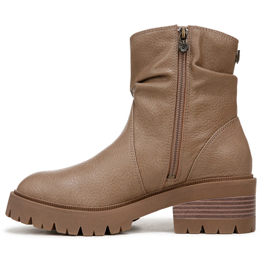 Blowfish Women\'s Juniper Bootie - Cream Coffee Faux Leather