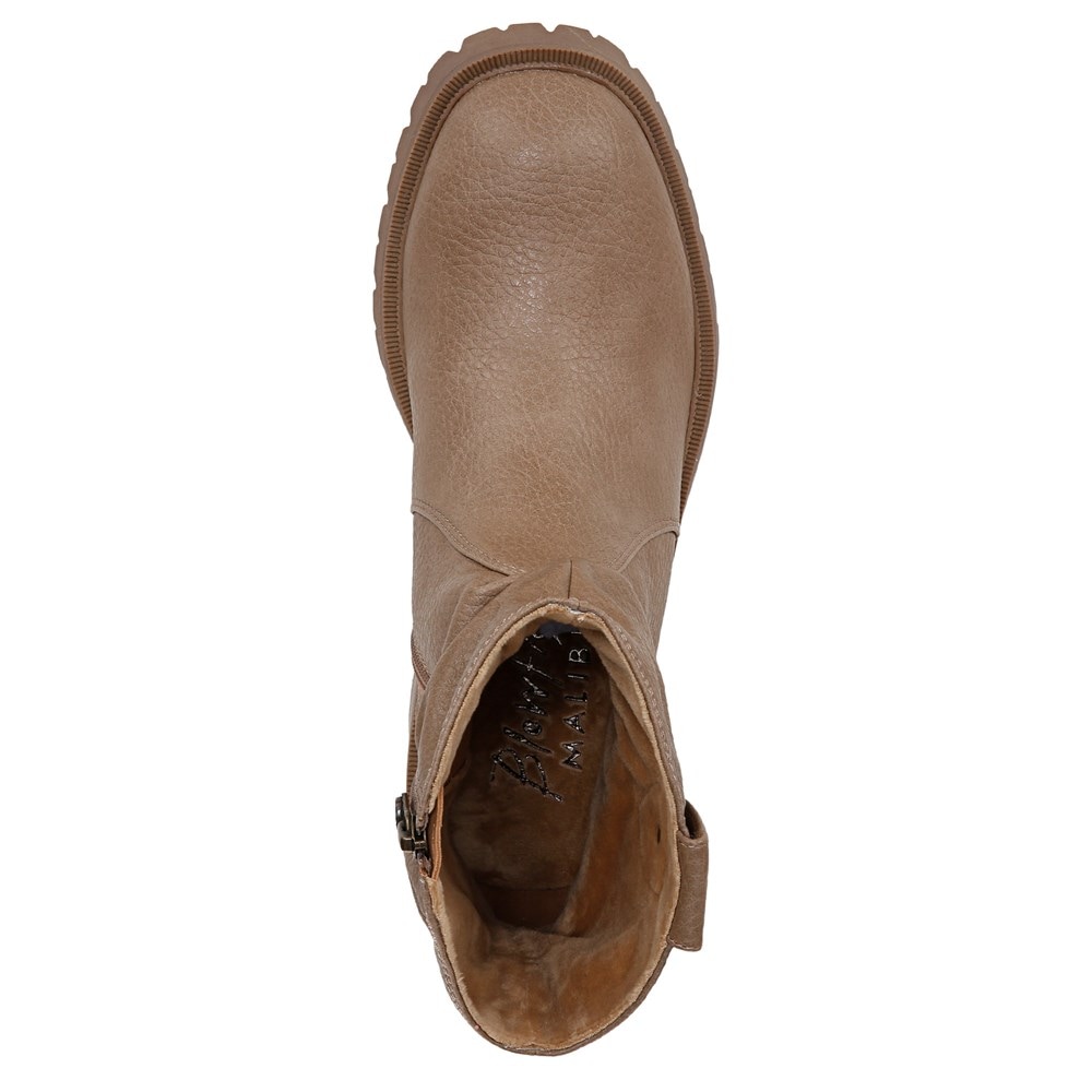 Blowfish Women\'s Juniper Bootie - Cream Coffee Faux Leather